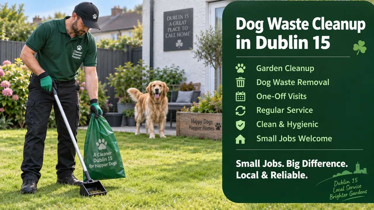 Illustrative image for dog waste cleanup enquiries in Dublin 15
